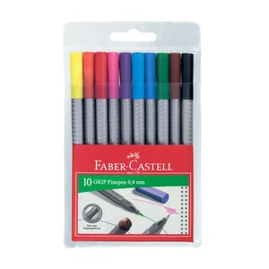 FABER-CASTELL GRİP FİNEPEN 0.4mm KEÇE UÇ 10 RENK KARTON KUTU (151610)