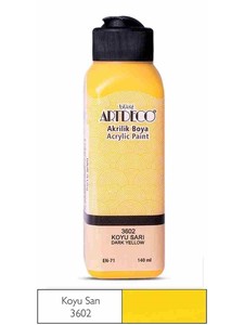 ARTDECO 70R AKRİLİK BOYA 3602 KOYU SARI 140ml