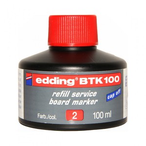 EDDİNG BTK 100 TAHTA KALEM MÜREKKEBİ KIRMIZI 100ml