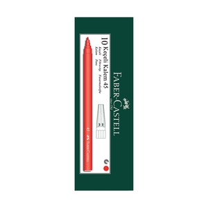 FABER-CASTELL 45 KEÇELİ KALEM KIRMIZI 10LU (155003)