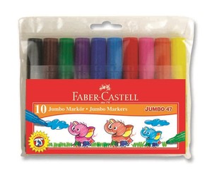 FABER-CASTELL JUMBO 47 PERMANENT MARKÖR KOLİ KALEMİ 10 RENK (030047)