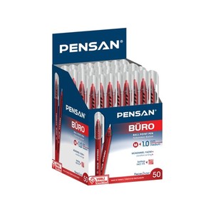  PENSAN 2270 BÜRO TÜKENMEZ KALEM 1.0 KIRMIZI 50Lİ