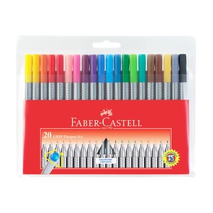 FABER-CASTELL GRİP FİNEPEN 0.4mm KEÇE UÇ 20 RENK POŞET (151620)