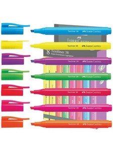 FABER-CASTELL FOSFORLU KALEM 38 NEON 8 RENK (157778)