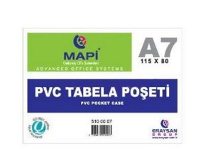 MAPİ PVC TABELA POŞETİ AFİŞ MUHAFAZA KABI A7 ŞEFFAF (5100007)